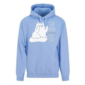 Humor Cat Hair Everywhere Don't Care Unisex Surf Hoodie