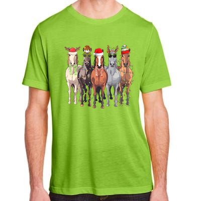 Horses Christmas Adult ChromaSoft Performance T-Shirt