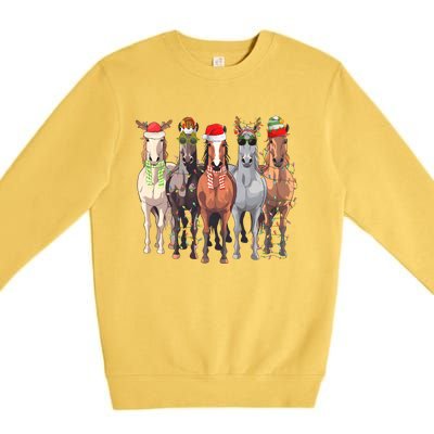 Horses Christmas Premium Crewneck Sweatshirt