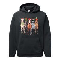 Horses Christmas Performance Fleece Hoodie