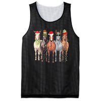 Horses Christmas Mesh Reversible Basketball Jersey Tank