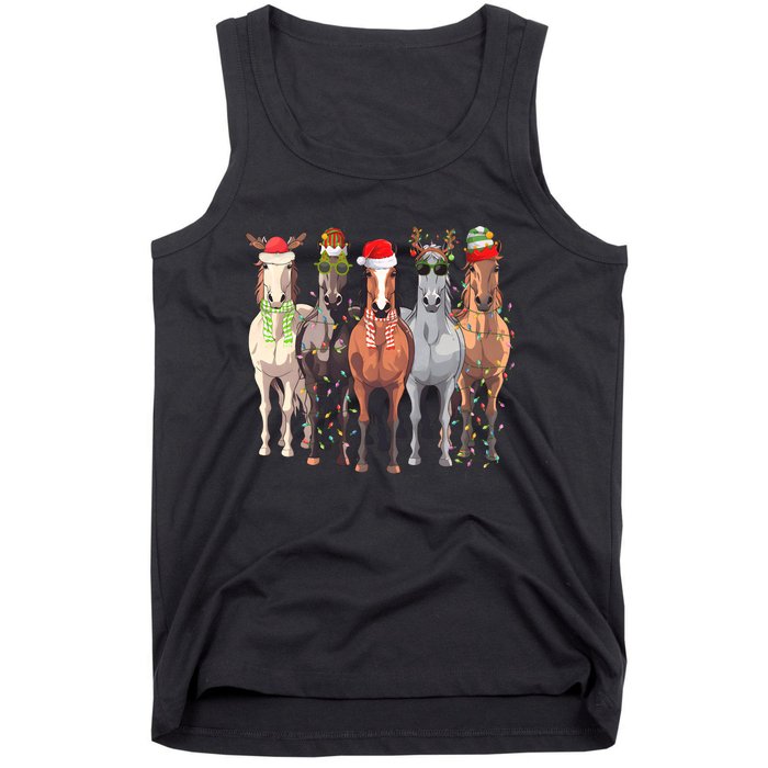 Horses Christmas Tank Top