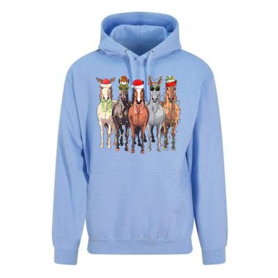 Horses Christmas Unisex Surf Hoodie