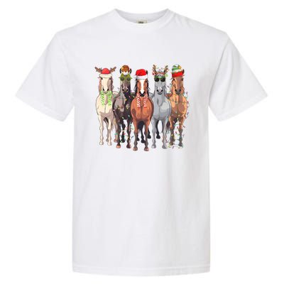 Horses Christmas Garment-Dyed Heavyweight T-Shirt