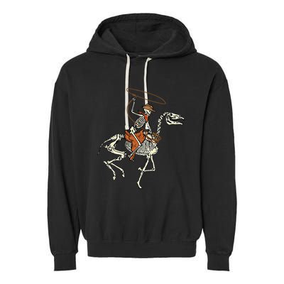 Halloween Cowboy Horse Skeleton Costume Kids Garment-Dyed Fleece Hoodie