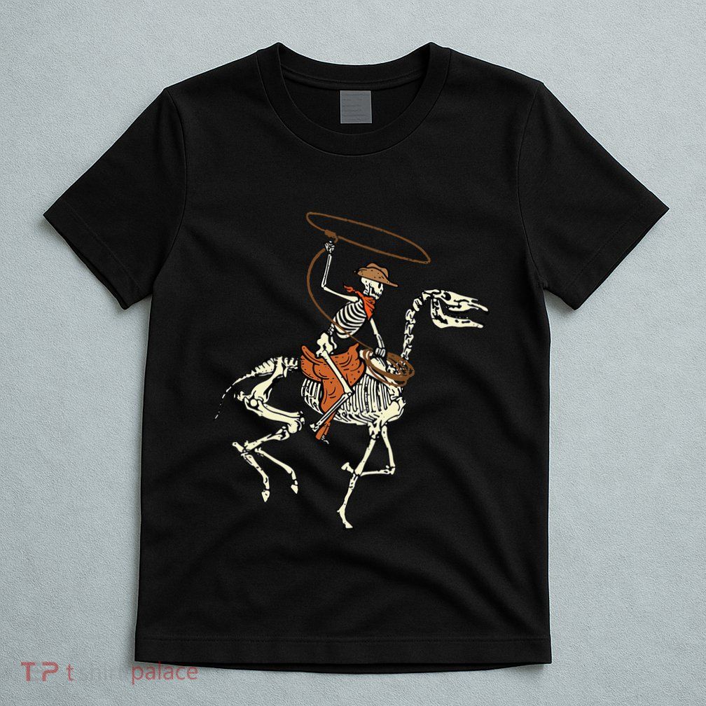 Halloween Cowboy Horse Skeleton Costume Kids T-Shirt