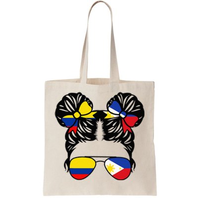 Half Colombian Half Filipino Girl Colombia Kids Heritage Tote Bag