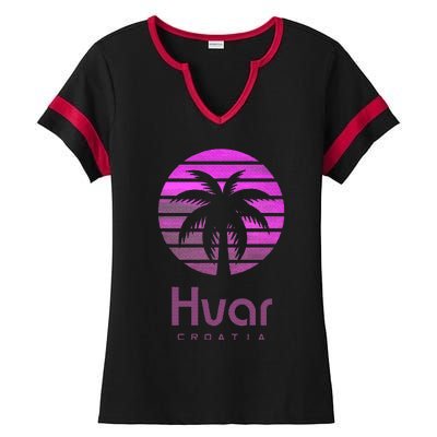 Hvar Croatia Ladies Halftime Notch Neck Tee