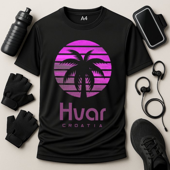 Hvar Croatia Cooling Performance Crew T-Shirt