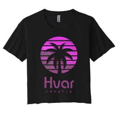 Hvar Croatia Women's Crop Top Tee