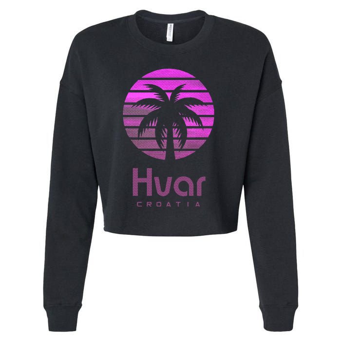 Hvar Croatia Cropped Pullover Crew