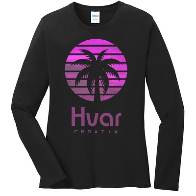 Hvar Croatia Ladies Long Sleeve Shirt