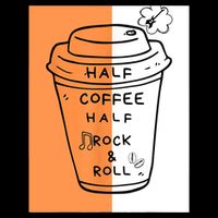 Half Coffee Half Rock & Roll Funny Music Quote Impact Tech Backpack
