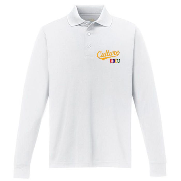 Hbcu Culture Historically Black College And University Performance Long Sleeve Polo