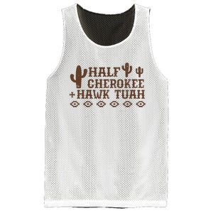 Half Cherokee Hawk Tush Funny Native American Pride Indians Mesh Reversible Basketball Jersey Tank