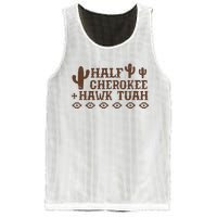 Half Cherokee Hawk Tush Funny Native American Pride Indians Mesh Reversible Basketball Jersey Tank