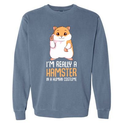 Hamster Costume Hammy Lover Girl Women Garment-Dyed Sweatshirt