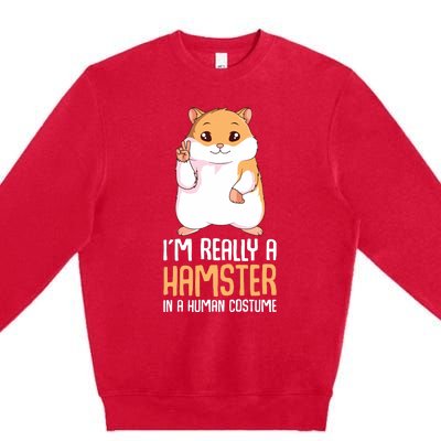 Hamster Costume Hammy Lover Girl Women Premium Crewneck Sweatshirt