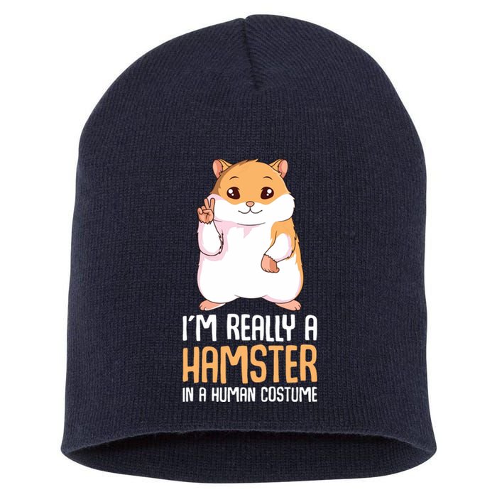 Hamster Costume Hammy Lover Girl Women Short Acrylic Beanie