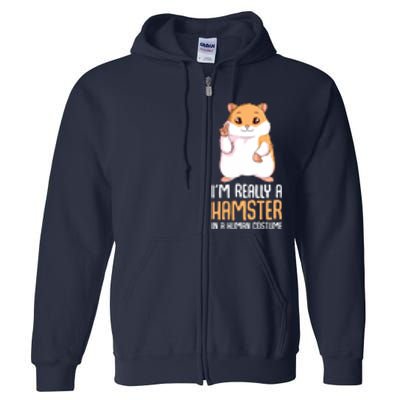 Hamster Costume Hammy Lover Girl Women Full Zip Hoodie