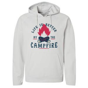 Hipster Campfire Performance Fleece Hoodie