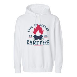 Hipster Campfire Garment-Dyed Fleece Hoodie