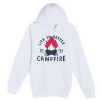 Hipster Campfire Premium Pullover Hoodie