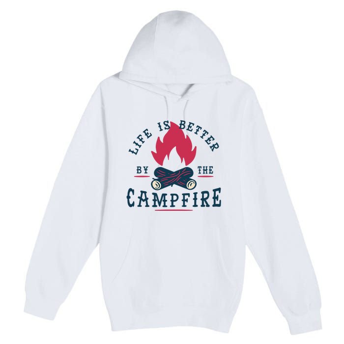 Hipster Campfire Premium Pullover Hoodie