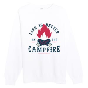 Hipster Campfire Premium Crewneck Sweatshirt