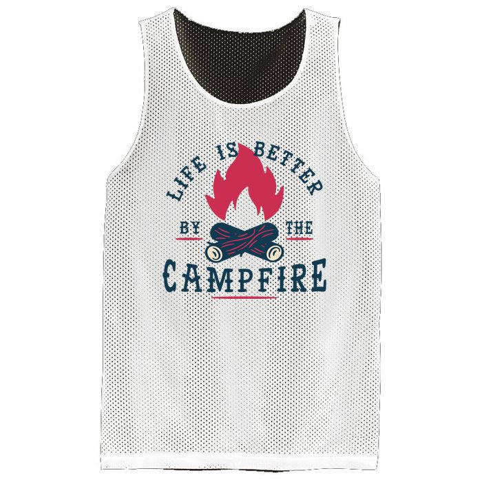 Hipster Campfire Mesh Reversible Basketball Jersey Tank