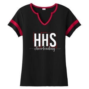 HHS cheerleading Ladies Halftime Notch Neck Tee