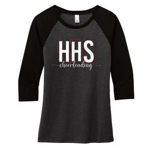 HHS cheerleading Women's Tri-Blend 3/4-Sleeve Raglan Shirt