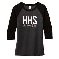 HHS cheerleading Women's Tri-Blend 3/4-Sleeve Raglan Shirt