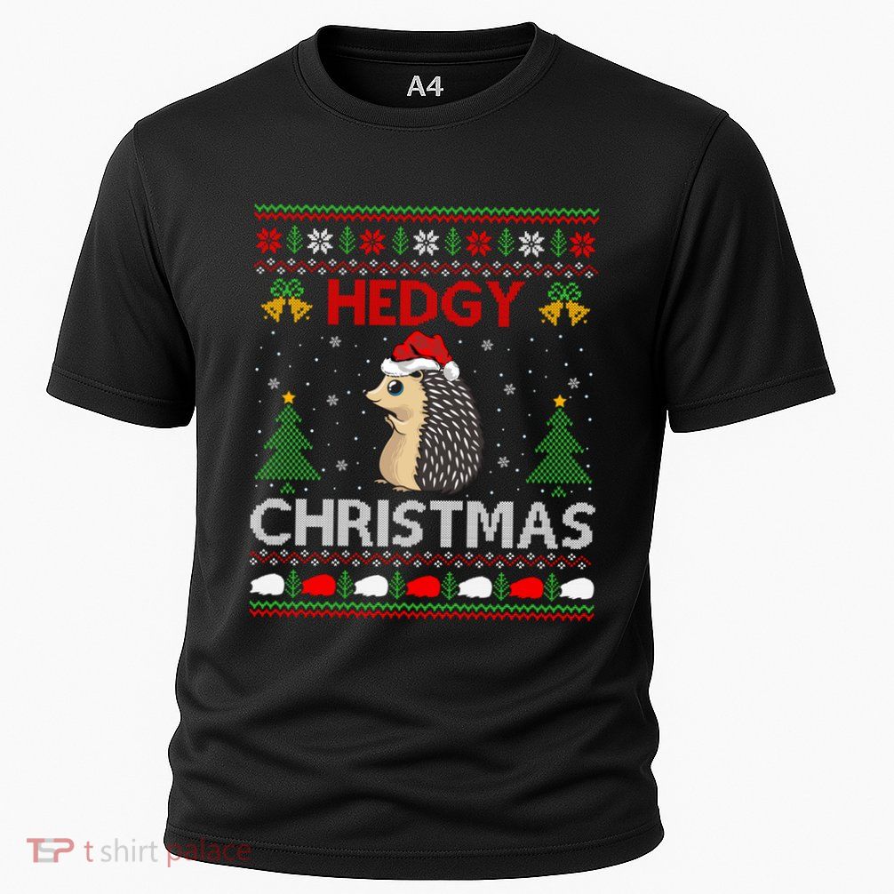 Hedgy Christmas Hedgehog Gift Ugly Hedgehog Christmas Gift Performance Shirt