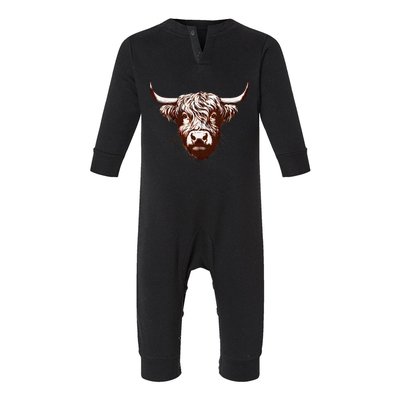 Highland Cow Infant Fleece One Piece