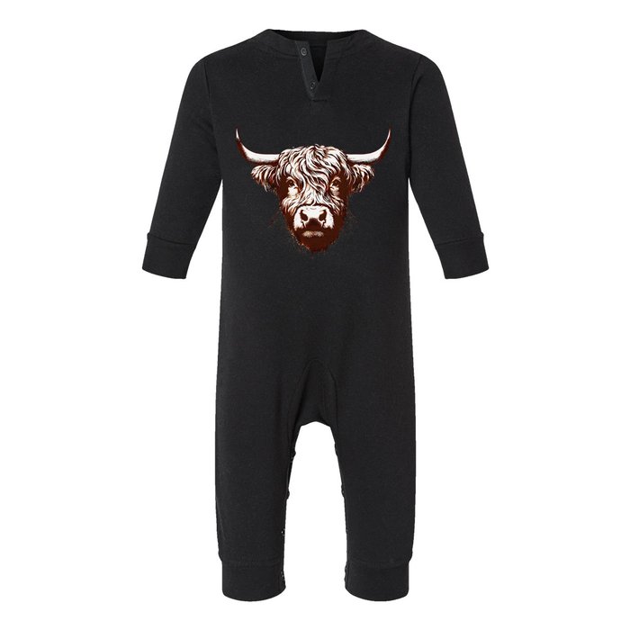 Highland Cow Infant Fleece One Piece