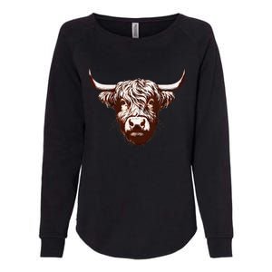 Highland Cow Womens California Wash Sweatshirt