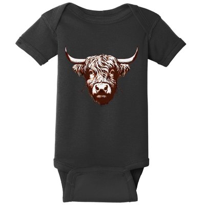 Highland Cow Baby Bodysuit