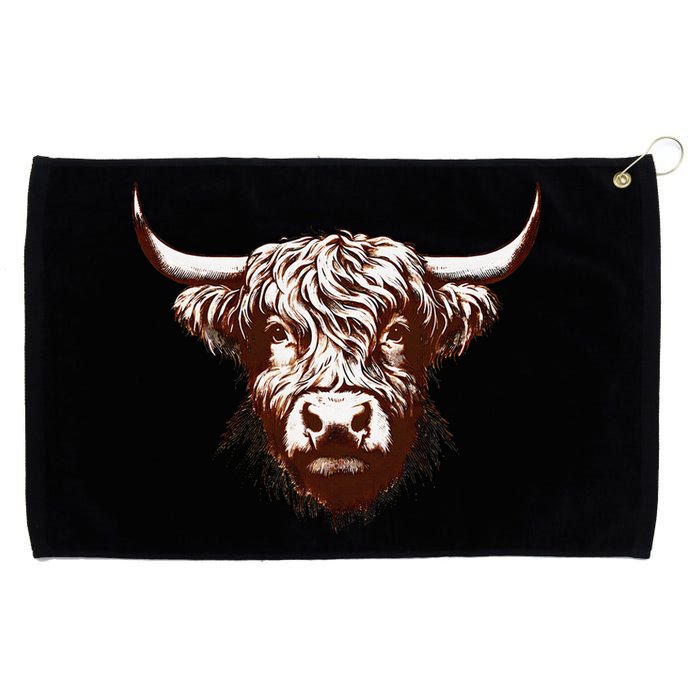 Highland Cow Grommeted Golf Towel