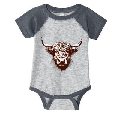 Highland Cow Infant Baby Jersey Bodysuit