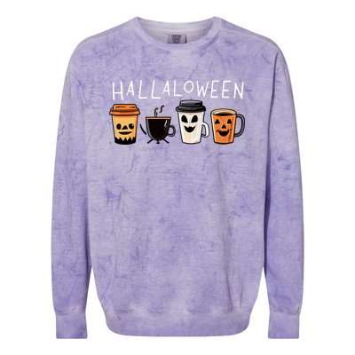 Halloween Coffee Colorblast Crewneck Sweatshirt