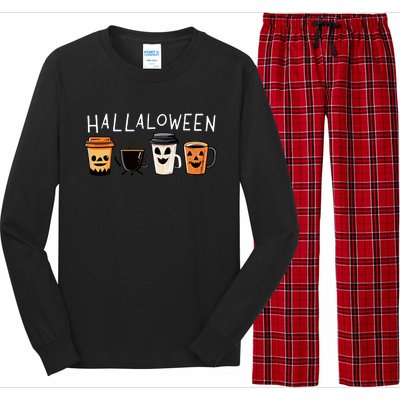 Halloween Coffee Long Sleeve Pajama Set