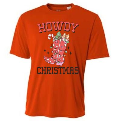 Howdy Christmas Holiday Party Gift Cooling Performance Crew T-Shirt