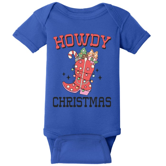 Howdy Christmas Holiday Party Gift Baby Bodysuit