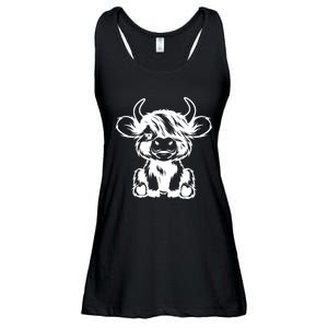 Highland Cow Ladies Essential Flowy Tank