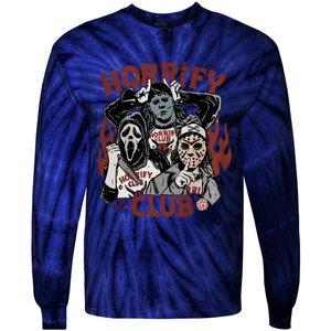 Horrify Club Halloween Characters Funny Horror Characters Tie-Dye Long Sleeve Shirt