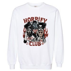 Horrify Club Halloween Characters Funny Horror Characters Garment-Dyed Sweatshirt