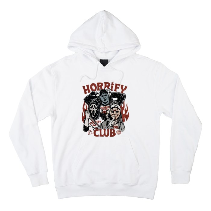 Horrify Club Halloween Characters Funny Horror Characters Hoodie