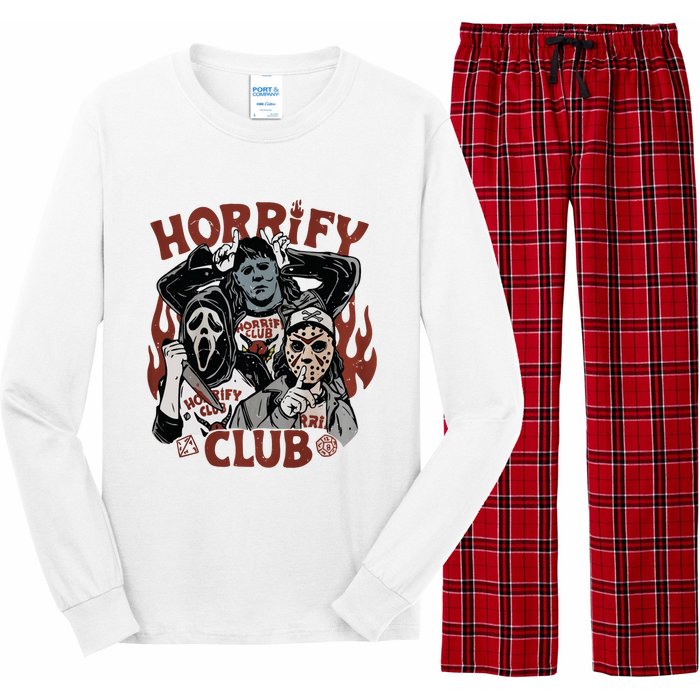 Horrify Club Halloween Characters Funny Horror Characters Long Sleeve Pajama Set