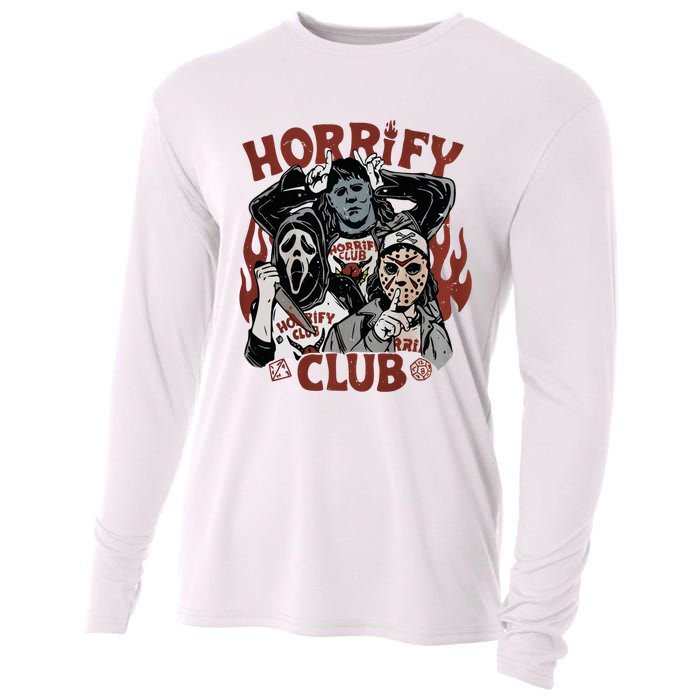 Horrify Club Halloween Characters Funny Horror Characters Cooling Performance Long Sleeve Crew